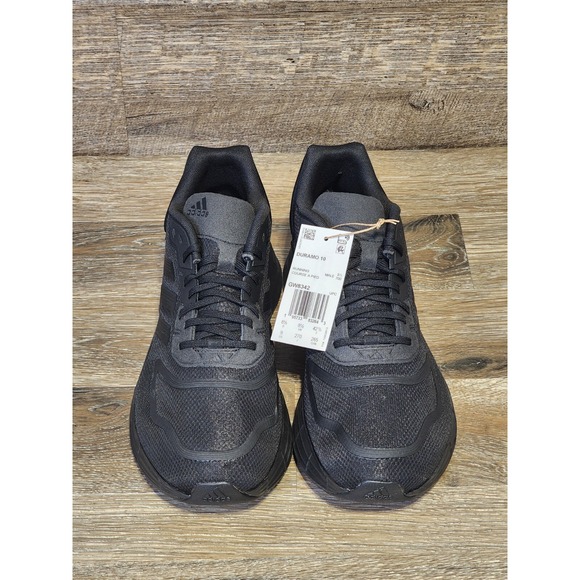 Adidas Duramo 10 Wide Sneaker Mens Size 9 Athletic Running Shoes Triple‎ Black main image 8